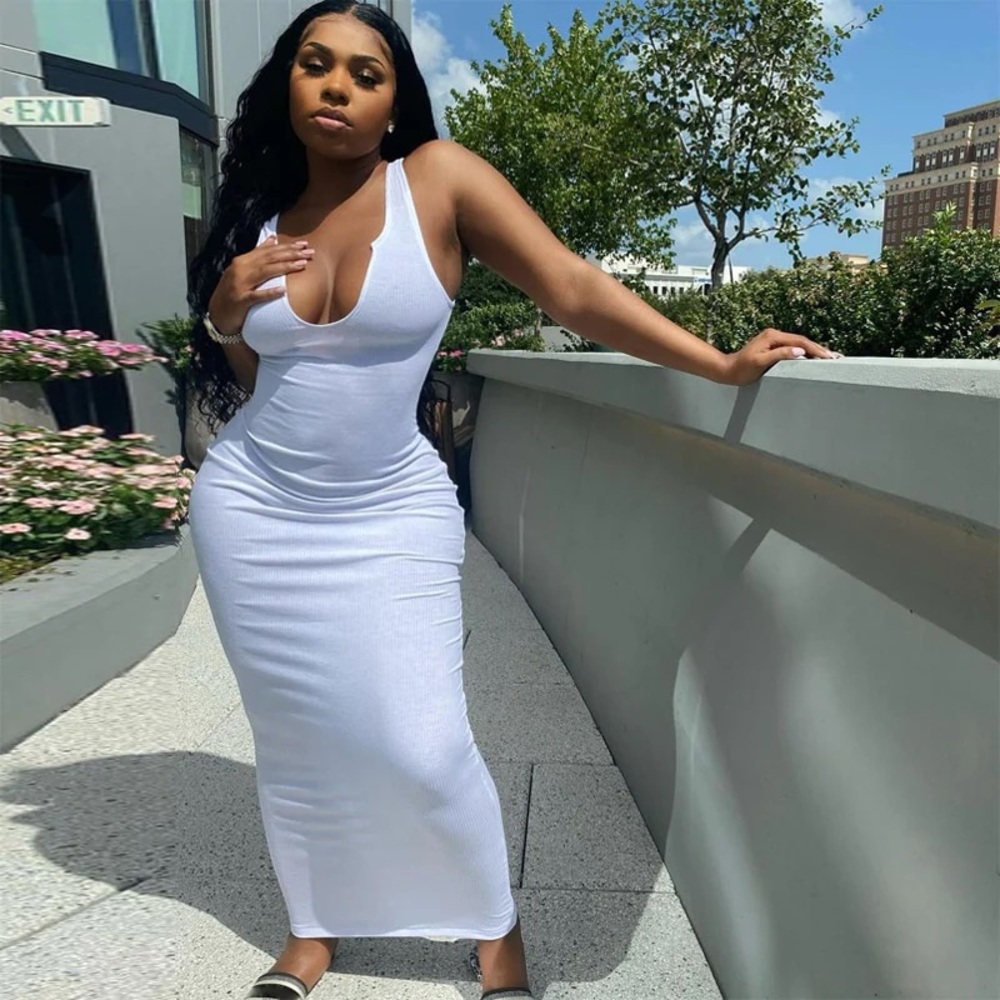 “Quick Mall Trip Dress” Brand New White Long Dress